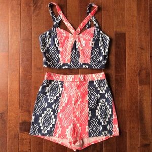 Flying Tomato 2 Piece Set Shorts Cropped Tank XS